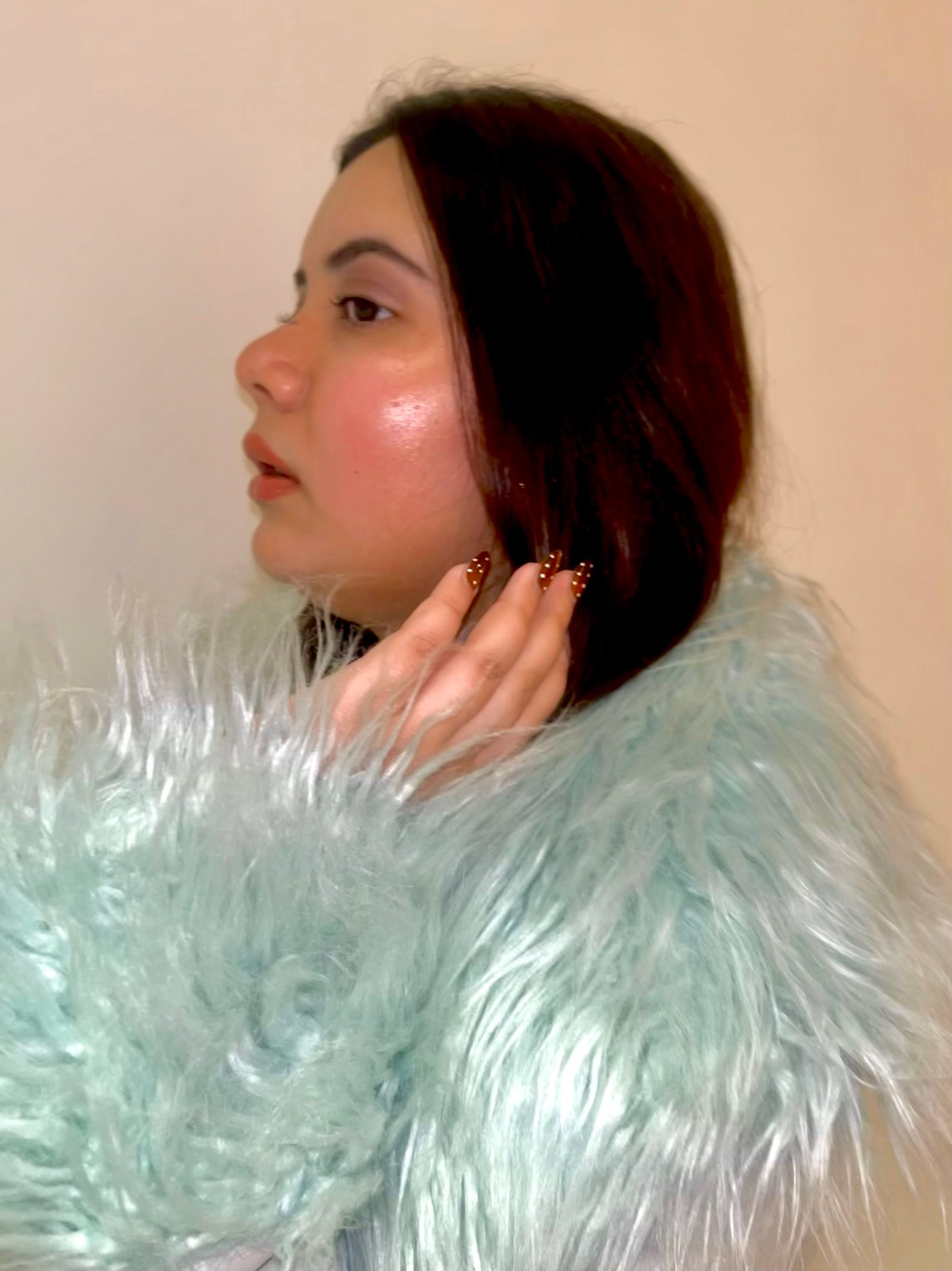 Faux fur editorial look